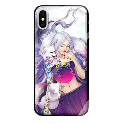 Ốp kính cường lực cho iPhone XS mẫu GIRL 322 - Hàng chính hãng