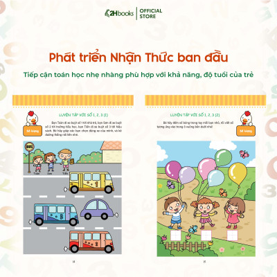 Sách Toán cho bé, Phát triển tiềm năng toán học cho trẻ - Toán  học cho trẻ mẫu giáo - Lớp mầm 2 (Tái bản 2021)- 2HBooks