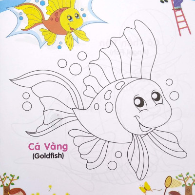 Bé Tập Tô Màu Và Học Tiếng Anh Theo Chủ Đề - Động Vật Biển