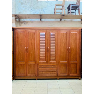 tủ quần áo gỗ sồi nga 5 cánh