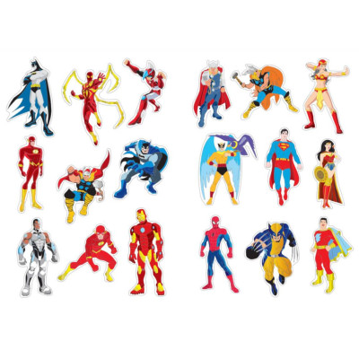 Sách - Tô Màu Super Heroes Siêu Anh Hùng - Tập 5 - Rèn luyện IQ EQ CQ (Tặng kèm 18 stickers (VT -MK)