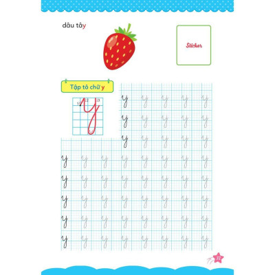 Sách - Cùng Khủng Long Học Nét Cơ Bản Quyển 3 - Chữ Cái Đầu Tiên - Sticker Bé Trai - Megabook