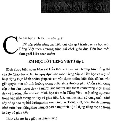 Em Học Tốt Tiếng Việt 3 - Tập 1 (Theo Chương Trình GDPT Mới - Dùng Chung Cho 3 Bộ Sách)