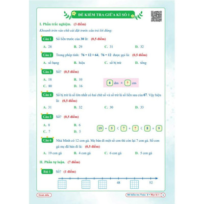 Sách - Combo Bài Tập Tuần và Đề Kiểm Tra Toán - Tiếng Việt Lớp 2 - Cánh Diều - Học Kì 1 (4 cuốn)