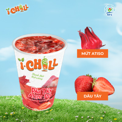 [COMBO 6 LY] iChill Dâu Tây Atiso Đỏ Nước Thanh Nhiệt Sấy Thăng Hoa Từ Trái Cây Tự Nhiên