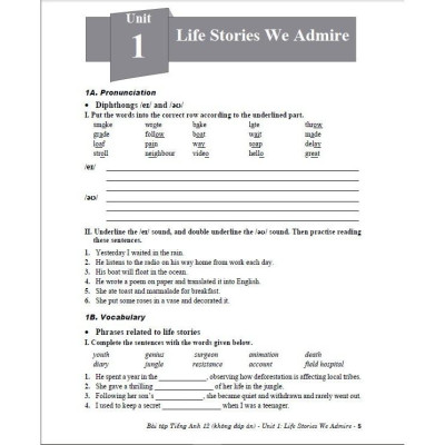 Bài tập tiếng anh 12 Global Success - Kết nối tri thức( tặng file đáp án) (HA-MK)