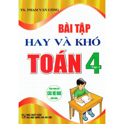 Sách - Combo Bài Tập Hay Và Khó Toán 4 - Tập 1 + Tập 2 (Dùng Chung Cho Các Bộ SGK Hiện Hành)HA-MK