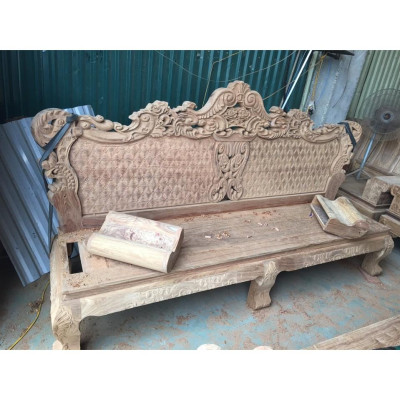 Bộ Bàn Ghế Hoàng Gia gỗ hương vân
