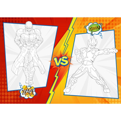 Sách - Tô Màu Super Heroes Siêu Anh Hùng - Tập 4 - Rèn luyện IQ EQ CQ (Tặng kèm 18 stickers (VT -MK)
