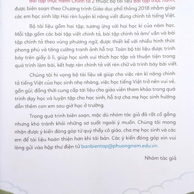 Bài Tập Thực Hành Chính Tả Lớp 2 - Tập 2 (Theo Chương Trình Giáo Dục Phổ Thông 2018)