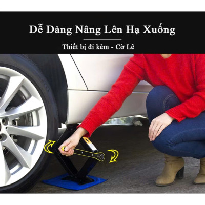 Kích Nâng Gầm Ô Tô, Xe Con, Xe Máy 2 Tấn Loại Dày Kèm Cờ Lê Nhỏ Gọn – Thay Lốp Khẩn Cấp Dễ Dàng