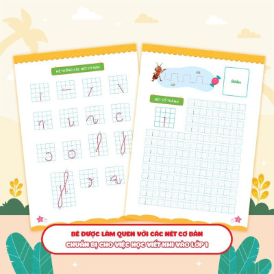 Sách - Cùng Khủng Long Học Nét Cơ Bản Quyển 1 - Các Nét Đầu Tiên - Sticker Bé Gái - Megabook