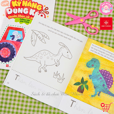 Sách - Luyện kỹ năng dùng kéo thuần thục và an toàn - Cho trẻ từ 3 - 6 tuổi - Đinh Tị Books
