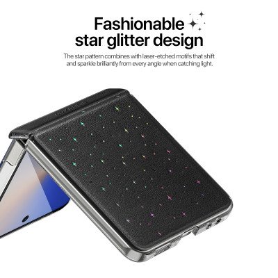 Bao da dành cho Samsung Galaxy Z Flip 7 Dux Ducis STEX Series PU Leather Foldable_ Hàng chính hãng