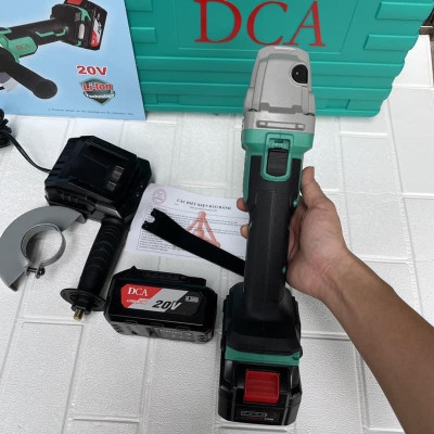MÁY MÀI GÓC KHÔNG CHỔI THAN DÙNG PIN 20V/4AH*2 DCA ADSM03-100EM - HÀNG CHÍNH HÃNG