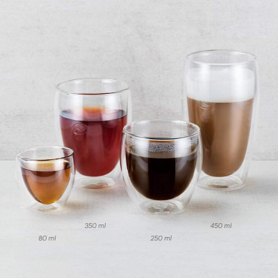 Bộ 2 cốc (ly) thủy tinh 2 lớp Bodum Pavina 4558-10, dung tích 250ml | Hàng chính hãng