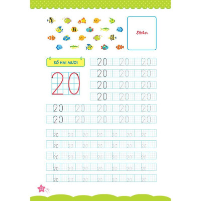 Sách - Cùng Khủng Long Học Nét Cơ Bản Quyển 2 - Chữ Số Đầu Tiên - Sticker Bé Trai - Megabook