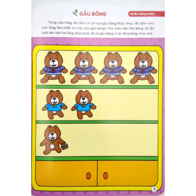 Bóc Dán Hình Thông Minh Phát Triển Khả Năng Tư Duy Toán Học IQ EQ CQ (3-4 Tuổi) - 178 Sticker (Quyển 6)