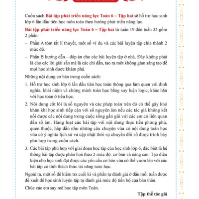 Sách - Bài tập phát triển năng lực Toán 6 - Tập 2 ( Kết Nối )