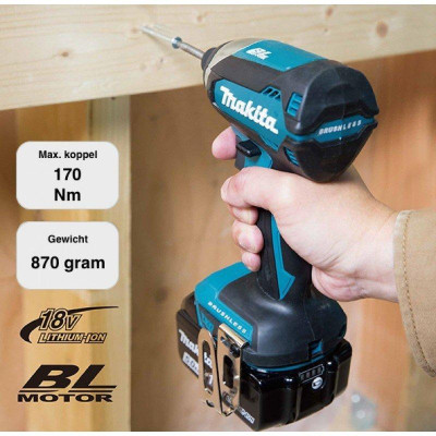 MÁY VẶN VÍT DÙNG PIN(BL)(18V) 170 N·M MAKITA DTD153RTE (02 PIN LION 18V/5.0AH. – 01 ĐẾ SẠC PIN 18V NHANH.) - HÀNG CHÍNH HÃNG