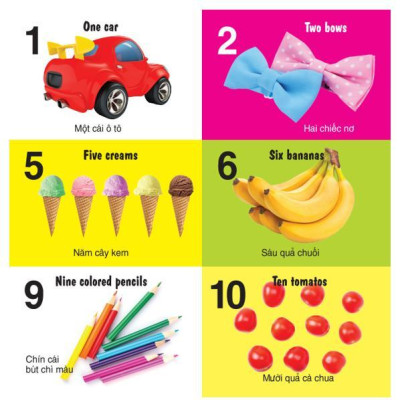 Sách - 100 Từ Đầu Tiên - Số Đếm - Song Ngữ Anh Việt - Việt Thư