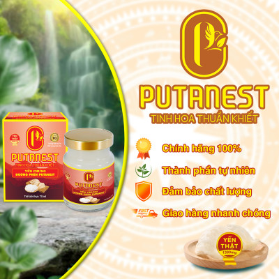 Yến chưng Đường phèn PUTANEST hộp quà tặng cao cấp 12 hũ 70ml đẹp da ngủ ngon tăng sức đề kháng