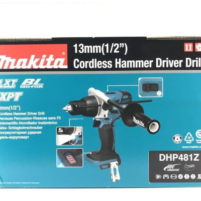 MÁY KHOAN BÚA, VẶN VÍT DÙNG PIN 18V (1.5 - 13 MM) MAKITA DHP481Z (KHÔNG KÈM PIN VÀ SẠC) - HÀNG CHÍNH HÃNG