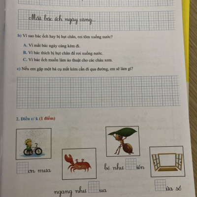 QB - Đề kiểm tra tiếng việt - lớp 1/2 cùng học để phát triển năng lực