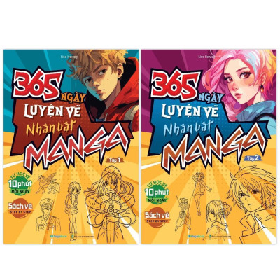 Sách - 365 Ngày Luyện Vẽ Thế Giới Động Vật Và Nhân Vật Manga - Chọn Lẻ 4 Chủ Đề - Megabook