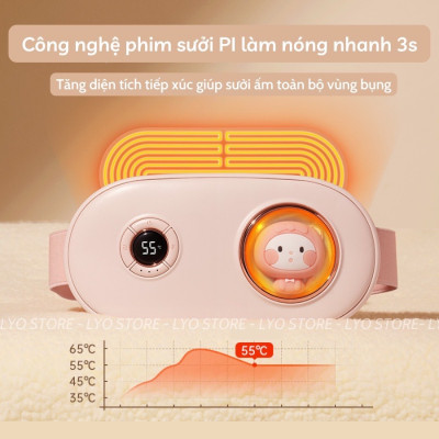 ￼Massage Làm Ấm Bụng Giảm Đau Bụng Đau Lưng Cho Phụ Nữ Đến Kì,Chườm Nóng Giảm Đau Bụng Kinh Đai đeo thắt lưng