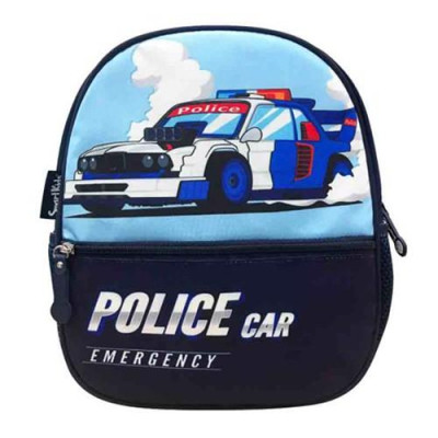 Balo mẫu giáo B.bag Toy Station-Police Car Xanh đen dành cho bé 3-5 tuổi,trẻ mẫu giáo,đáng yêu,dễ thương B-005