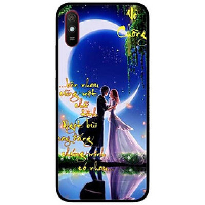 Ốp lưng dành cho Xiaomi Redmi 9 - Redmi 9A - mẫu Thư Pháp Vợ Chồng Ôm Nhau