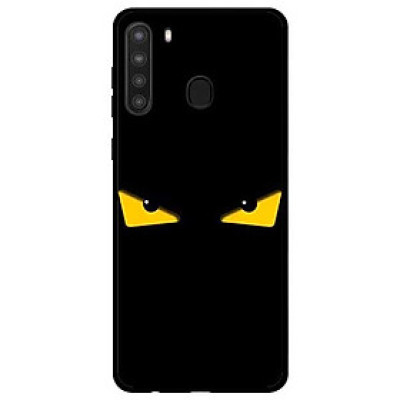 Ốp lưng dành cho Samsung Galaxy A21 mẫu Mắt Vàng Nền Đen