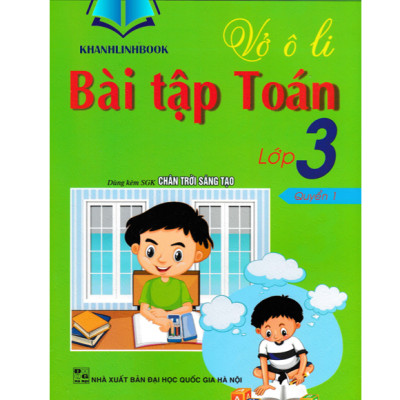 Sách - Combo Vở ô Li Bài Tập Toán Lớp 3 Quyển 1 + 2 (Dùng Kèm SGK Chân Trời Sáng Tạo)