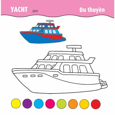 Sách - Tô Màu Phát Triển IQ EQ CQ - Ô Tô - Tàu Thuyền - Máy Bay - Song Ngữ Anh Việt - Tập 1 - Việt Thư