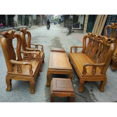 bộ bàn ghế Minh Quốc Đào gỗ xoan keo