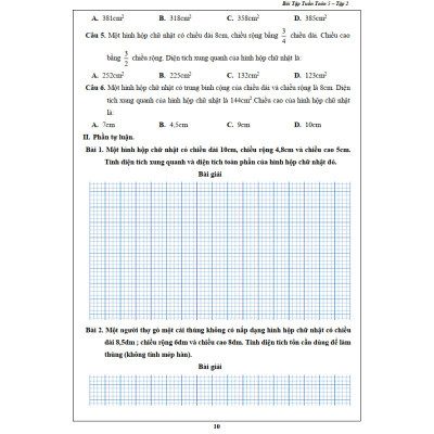 Bài Tập Tuần Toán 5 - Tập 2