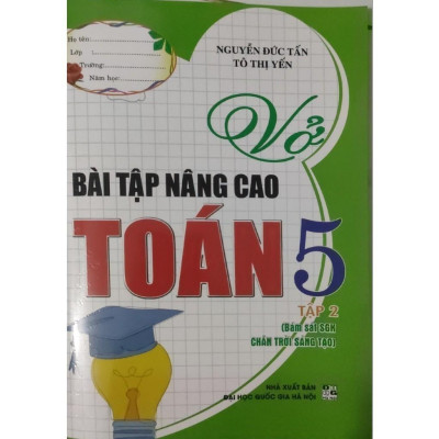Sách - Combo Vở Bài Tập Nâng Cao Toán 5 Tập 1 + 2 (Bám Sát SGK Chân Trời Sáng Tạo) (Bộ 2 Cuốn) (HA-MK1)