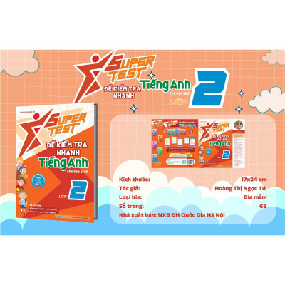Sách - Super Test - Đề Kiểm Tra Nhanh Tiếng Anh Lớp 2 - Megabook