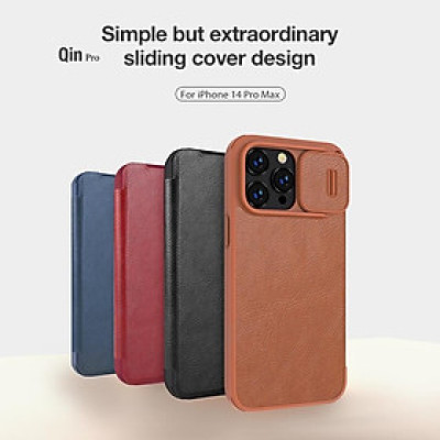 Bao da ví cái thẻ cho Smart Phone 14 Pro Max , 14 PLus , 13 Pro max có lắp trượt bảo vệ camera cao cấp hiệu NIllkin - hàng nhập khẩu