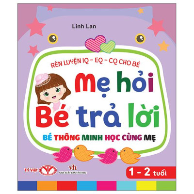 Sách - Rèn Luyện IQ-EQ-CQ Cho Bé - Mẹ Hỏi Bé Trả Lời - Bé Thông Minh Học Cùng Mẹ - Dành Cho Bé 1-2 Tuổi - Bìa Cứng