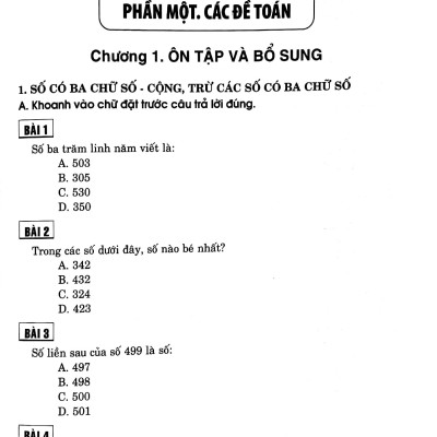 Các Dạng Bài Tập Trắc Nghiệm Toán 3