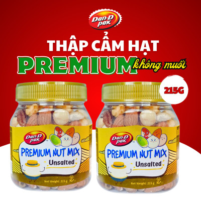 [Quà tết] Hộp 5 Hũ Hạt Thập Cẩm Hạt & Trái Cây, Hạt Dẻ Cười , Điều không muối, TC Premium mix, Nho đỏ Dan-D Pak