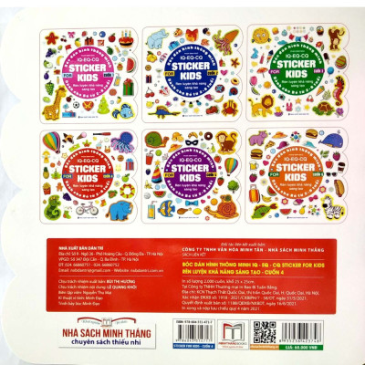 Bóc Dán Hình Thông Minh IQ - EQ - CQ - Sticker For Kids Cuốn 4 (2-8T)