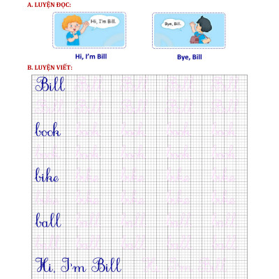 Phiếu bài tập cuối tuần Tiếng Anh 1 - Biên soạn theo chương trình mới (Sách màu)
