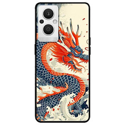 Ốp lưng cho Oppo Reno 2Z - 2F - Reno 6Z - Reno 7Z 5G - 8Z 5G - Reno 8T 4G - Reno 8T 5G - Rồng Xanh Trên Biển - Hàng Chính Hãng
