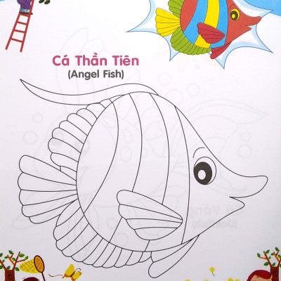 Bé Tập Tô Màu Và Học Tiếng Anh Theo Chủ Đề - Động Vật Biển