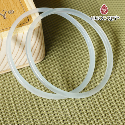 Vòng tay chalcedony (bản 3-4mm) - Ngọc Quý Gemstones