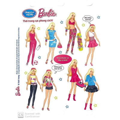 Sách Ghép Hình - Barbie Thủ Công Dựng Hình Thời Trang - Những Cô Gái Năng Động - Tân Việt Books