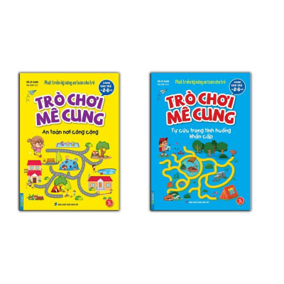 Sách - Trò Chơi Mê Cung An Toàn Nơi Công Cộng, Trong Trường Học, Thể Thao An Toàn, Tự Cứu Mình - Combo 4 Cuốn - Minh Thắng